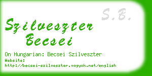 szilveszter becsei business card